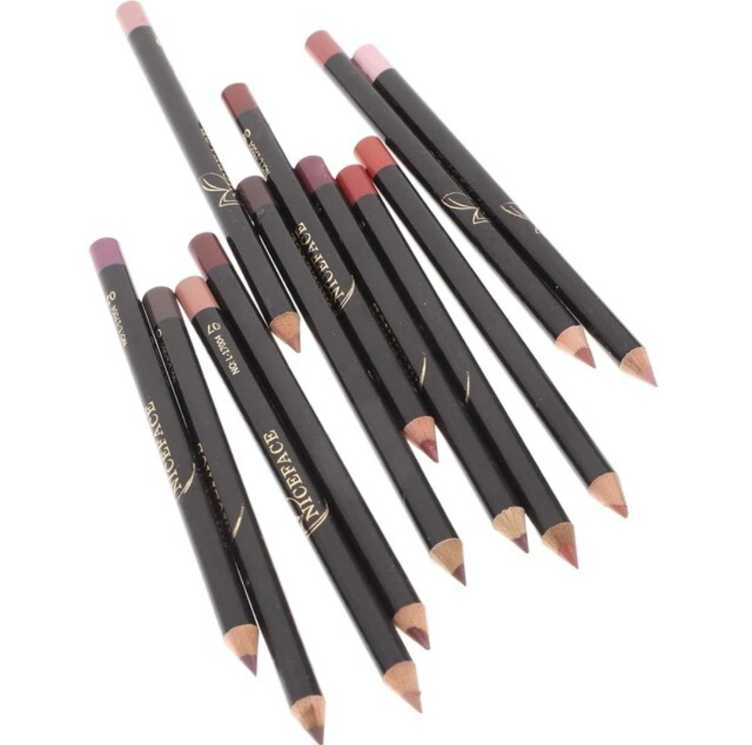 12 Piece Waterproof Lip Liner Pencil Set