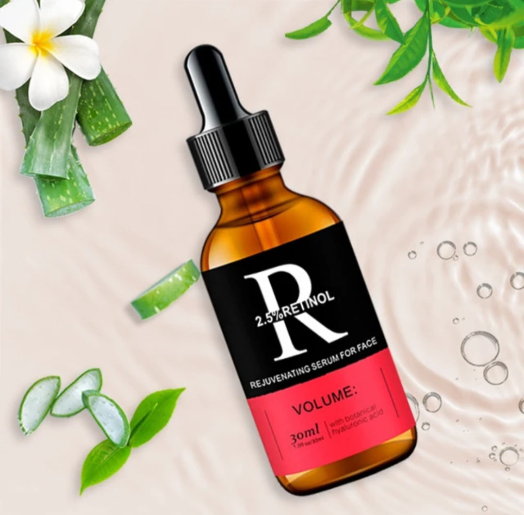 Organic Retinol Facial Serum - Whitening, Anti-Aging, and Hyaluronic Acid Moisturizing for Skin Care