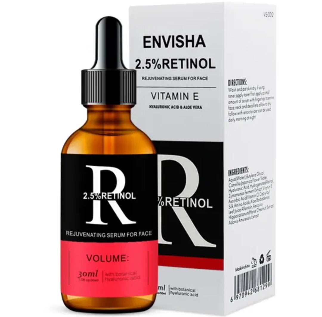 Organic Retinol Facial Serum - Whitening, Anti-Aging, and Hyaluronic Acid Moisturizing for Skin Care