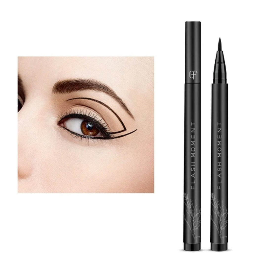 Cotton Tip Black Liquid Eyeliner - Smooth, Quick Dry, Long-Lasting, and Waterproof