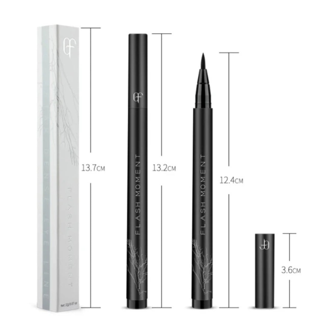 Cotton Tip Black Liquid Eyeliner - Smooth, Quick Dry, Long-Lasting, and Waterproof