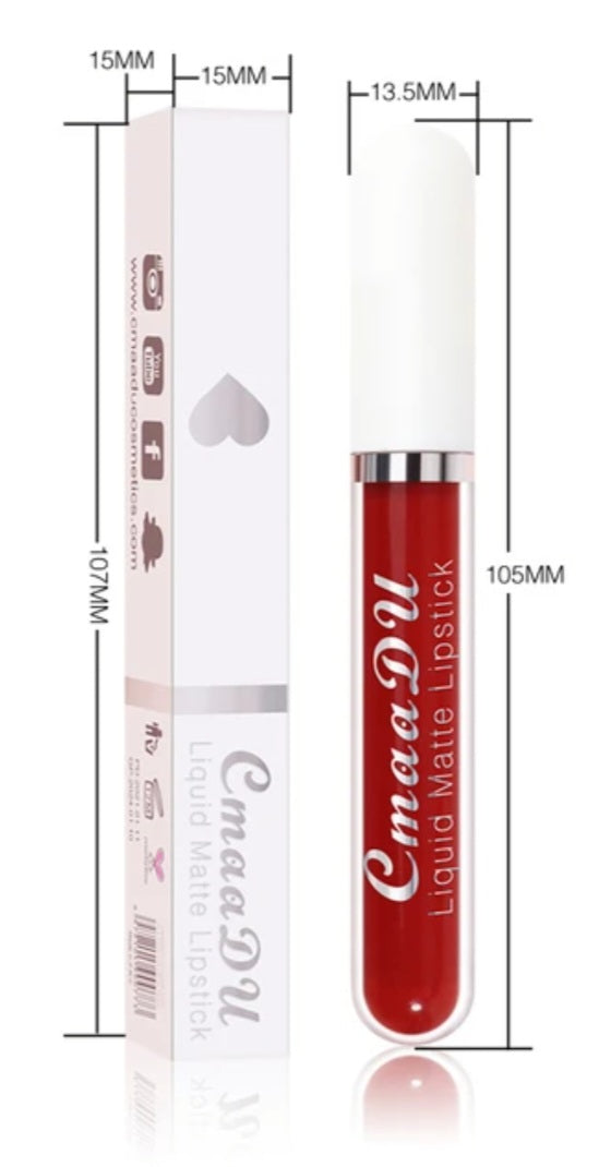 Velvet Matte Lip Stick - Red Beauty, Long-Lasting, Nonstick, Waterproof