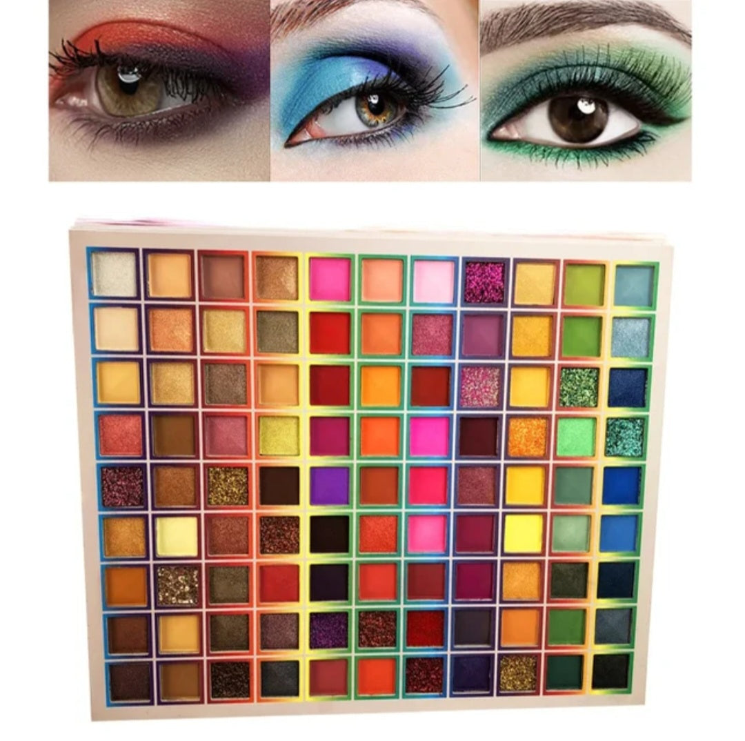 Palette de fards à paupières 99 couleurs – Kit de fards à paupières scintillants, mats et pailletés