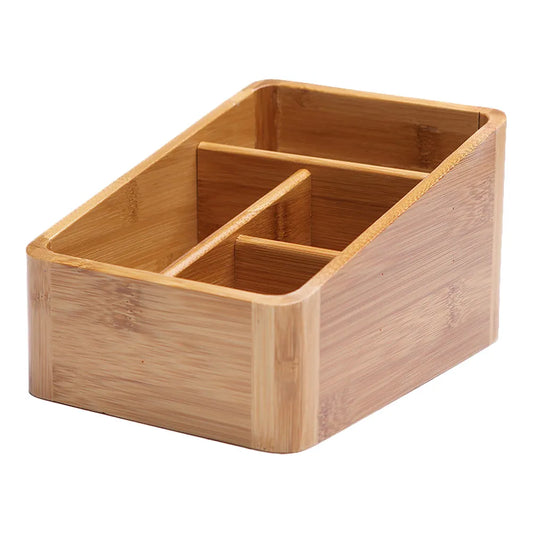 Bambusowe pudełko do przechowywania - stylowa szuflada na biurko i organizer na przybory do makijażu na biurko